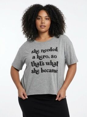 Gray Graphic Relaxed Short Sleeve Tee